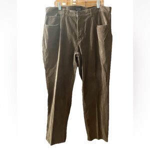 St Johns Bay Mens 5 Pocket Straight Fit Corduroy Chino Pants Size 38x30 Brown